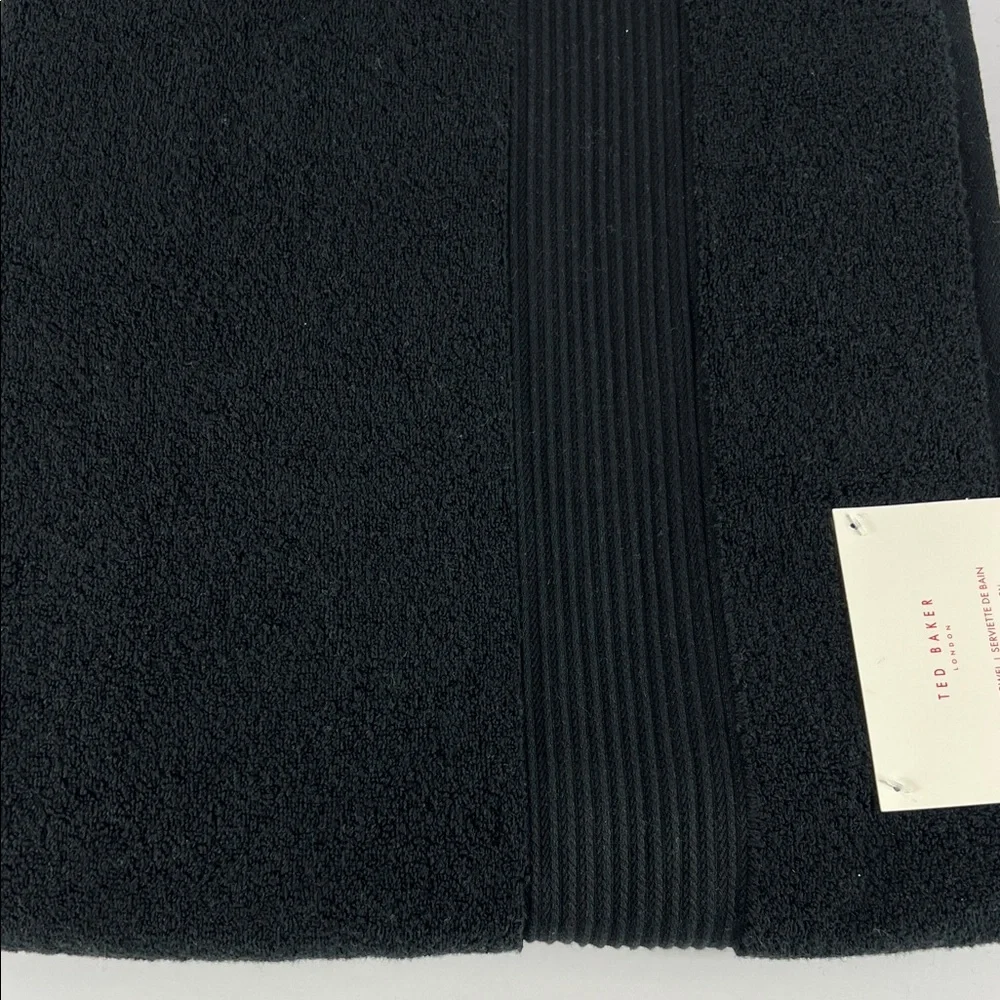 Ted Baker London Bath Towel Black Super Soft Plush Luxury 100% Cotton NEW